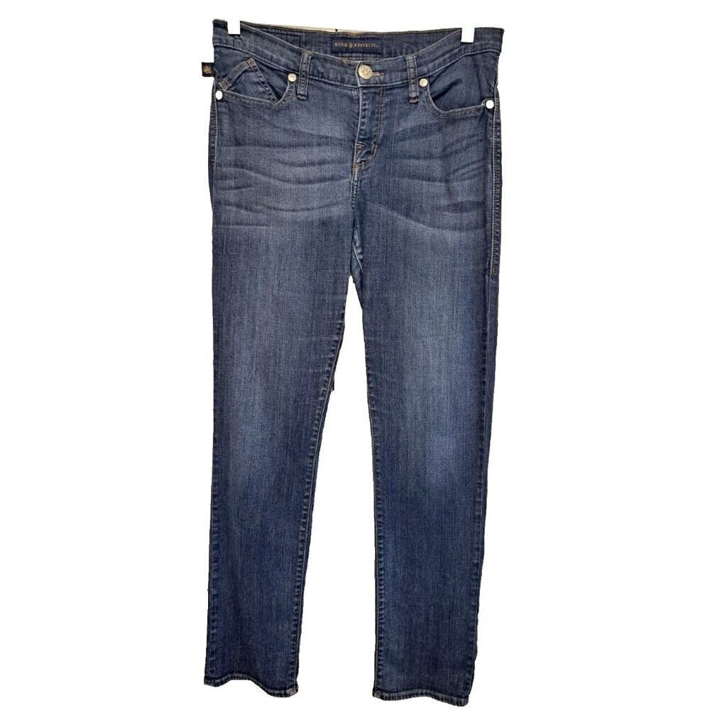 Rock & Republic Berlin Women's 12 S Dark Wash Berlin W32/L30